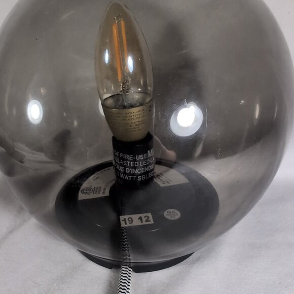Vintage Ikea Smoke Gray Fado Round Orb Table Desk Lamp TESTED WORKING - Picture 11 of 14